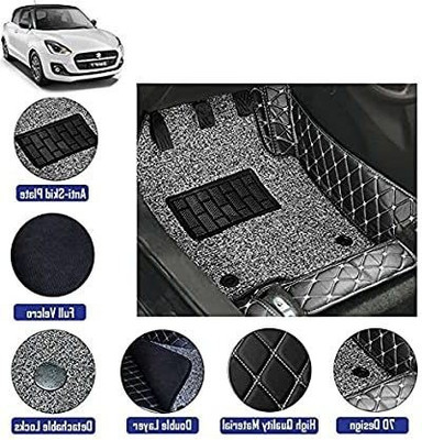 VIAZ VENTURES Leather, Vinyl 7D Mat For  Maruti Suzuki New Swift(Black)