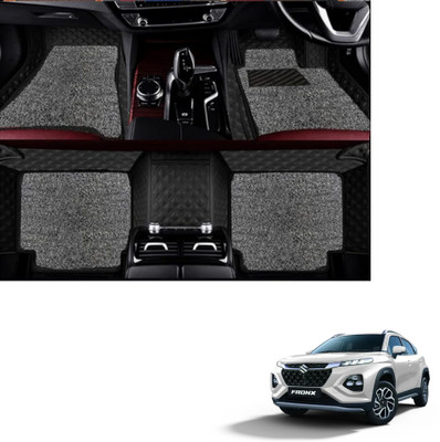 Autoclow Leatherite 7D Mat For  Maruti Suzuki Fronx(Black, Silver)