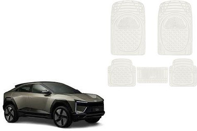 Autorepute Rubber Standard Mat For  Mahindra Universal For Car(White)