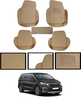 ABJD Leatherite 7D Mat For  Kia Carnival(Beige)