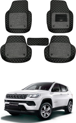 RKPSP Leatherite 7D Mat For  Jeep Compass(Black)