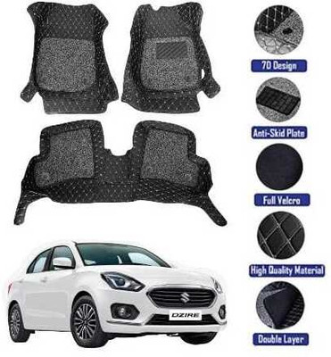 GENFRID Leatherite 7D Mat For  Maruti Swift Dzire(Black)