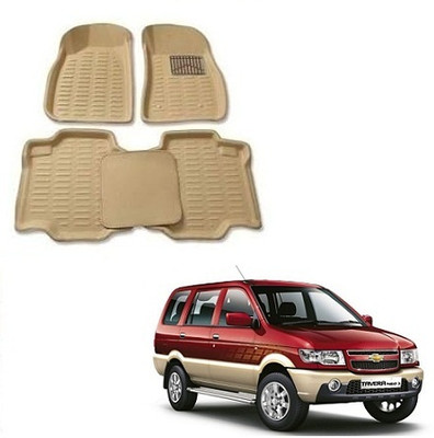 KBTR Plastic 3D Mat For  Chevrolet Tavera(Beige)