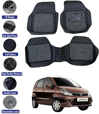 GENFRID Leather 7D Mat For  Maruti Suzuki Zen Estilo(Black, Silver)