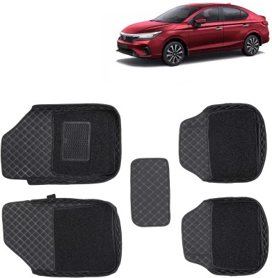 Kingsway Leatherite 7D Mat For  Honda City(Black)