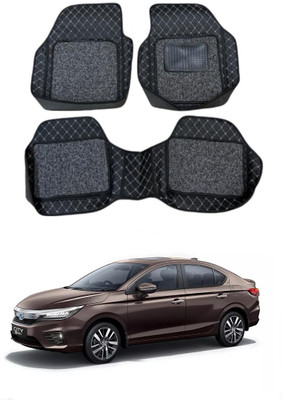 ARNEJA Leatherite 7D Mat For  Honda City e-HEV(Silver, Black)