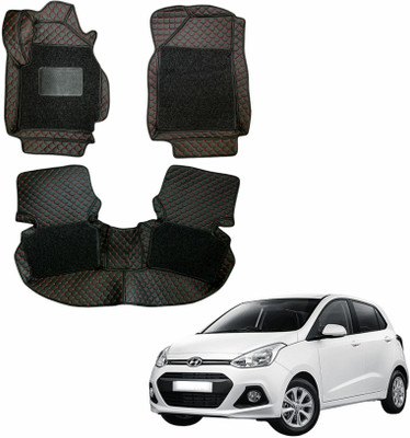 Mecarnic Leatherite 7D Mat For  Hyundai Grand i10(Red)