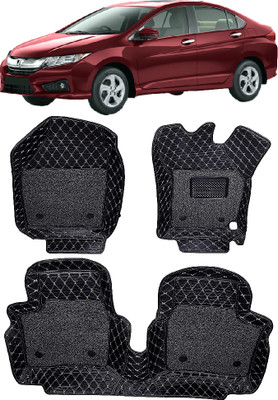 INSURE AUTOMOTIVE Leather 7D Mat For  Honda City(Black)