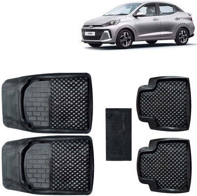 Kingsway PVC Tray Mat For  Hyundai Aura(Black)