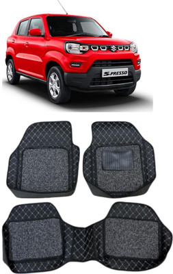 arneja trading company Leatherite 7D Mat For  Maruti S-Presso(Silver, Black)