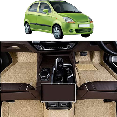 INSURE AUTOMOTIVE Leather 7D Mat For  Chevrolet Spark(Beige)