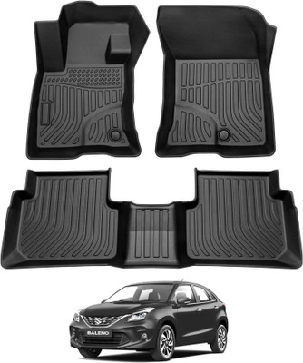 MOCKHE Plastic 9D Mat For  Maruti Baleno(Black)