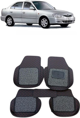 ARNEJA Leatherite 7D Mat For  Hyundai Accent(Red, Black)