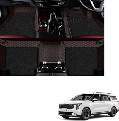 Autoclow Leatherite 7D Mat For  Kia Carnival Limousine (7 Seater)(Red, Black)