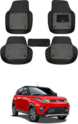MATIES Leatherite 7D Mat For  Mahindra KUV100(Black)