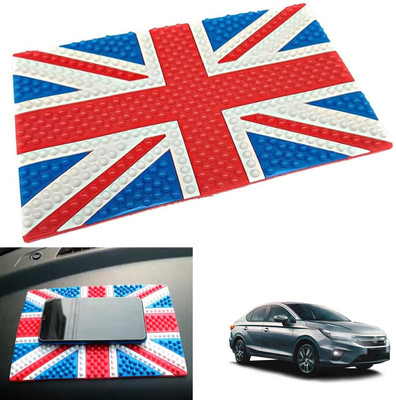 PEEPS STORE Rubber Tray Mat For  Honda New City(Red, Blue)