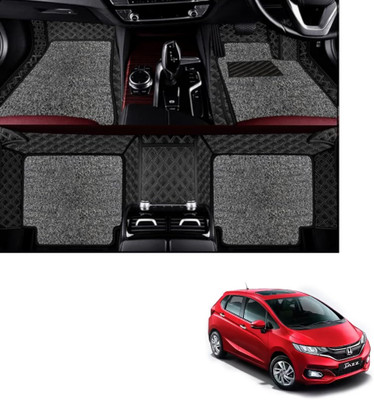 Autoclow Leatherite 7D Mat For  Honda Jazz(Gold, Silver)