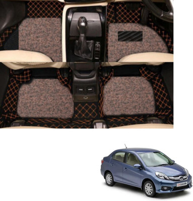 Autoclow Leatherite 7D Mat For  Honda Amaze(Beige, Brown)