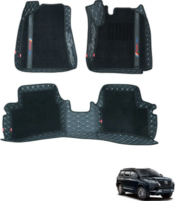 elegant Leatherite, Polypropylene 7D Mat For  Toyota Fortuner(Black, White)