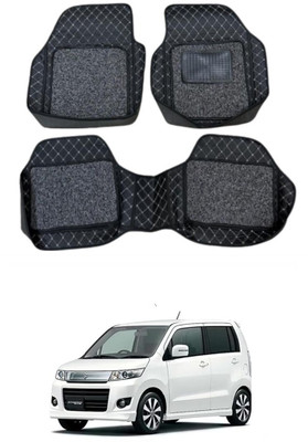 Arnejae Leatherite 7D Mat For  Maruti WagonR Stingray(Silver, Black)