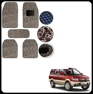 SEMAPHORE PVC, Rubber Standard Mat For  Chevrolet Tavera(Beige, Brown)
