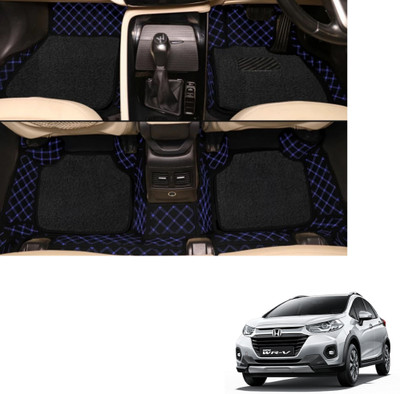 Autoclow Leatherite 7D Mat For  Honda WRV(Blue, Black)