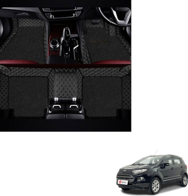 Autoclow Leatherite 7D Mat For  Ford Ecosport(Silver, Black)