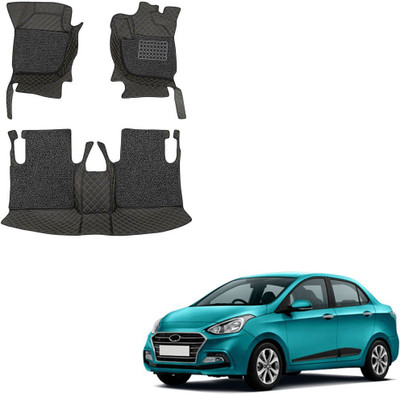 TOFIT ENTERPRISE Leatherite 7D Mat For  Hyundai Xcent(Black, Beige)