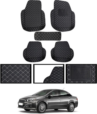 MSNP Leatherite Standard Mat For  Fiat Linea(Black)