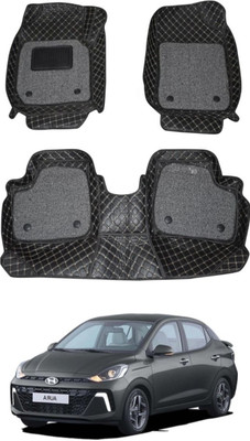 TOFIT ENTERPRISE Leatherite 7D Mat For  Hyundai Aura(Black)