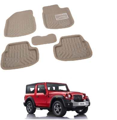 ROSHNEER ENTERPRISES PVC 3D Mat For  Mahindra Thar(Beige)