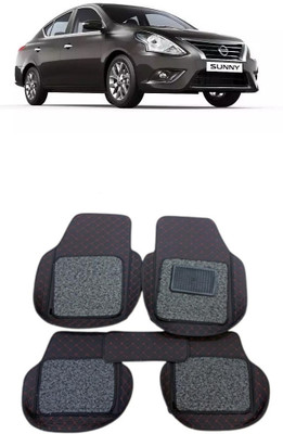 ARNEJA Leatherite 7D Mat For  Nissan Sunny(Red, Black)