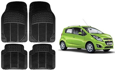 SLSHILPA Rubber Standard Mat For  Chevrolet Beat(Black)