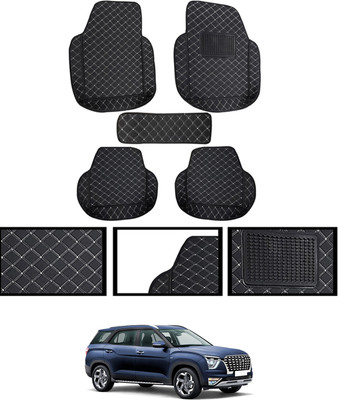 monolive Leatherite Tray Mat For  Hyundai Alcazar(Black)