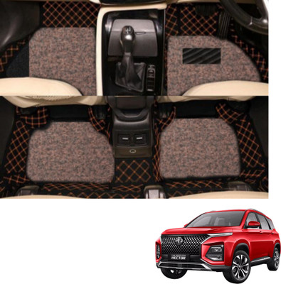 Autoclow Leatherite 7D Mat For  MG Hector Plus(Beige)