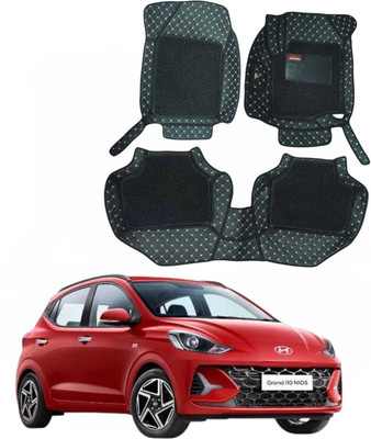 AUTOMOXCO Leather 7D Mat For  Hyundai Grand i10 Nios(Black)