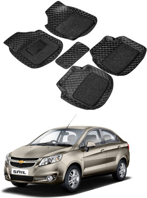 ARNEJA Leatherite 7D Mat For  Chevrolet Sail(Black)
