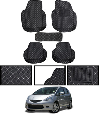MSNP Leatherite 7D Mat For  Honda Jazz(Black)