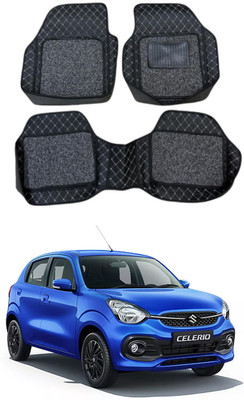 ARNEJA Leatherite 7D Mat For  Maruti Celerio(Silver, Black)