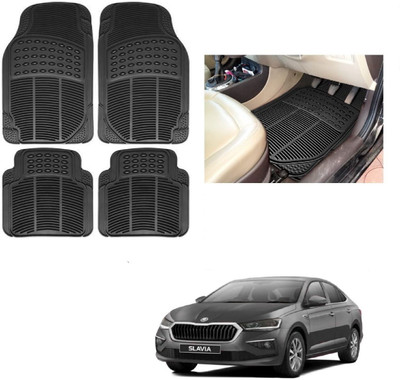 ROSHNEER ENTERPRISES Rubber Standard Mat For  Skoda Slavia(Black)