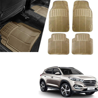 Znee Smart Rubber Standard Mat For  Universal For Car(Beige)