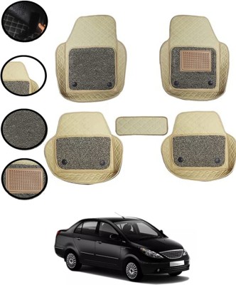 MATIES Leatherite 7D Mat For  Tata Manza(Beige)