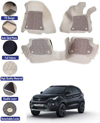 MATIES Leatherite 7D Mat For  Tata Universal For Car(Beige)