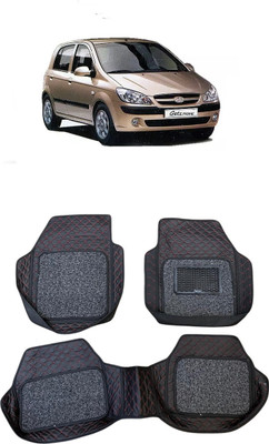 ARNEJA Leatherite 7D Mat For  Hyundai Getz Prime(Red, Black)