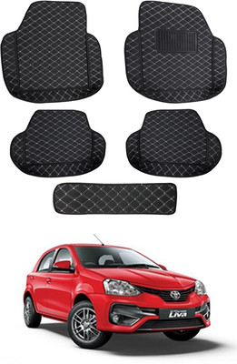 MATIES Leatherite 7D Mat For  Toyota Etios Liva(Black)