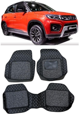 ARNEJA Leatherite 7D Mat For  Maruti Suzuki Vitara Brezza(Silver, Black)