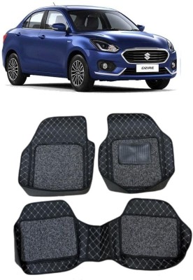 ARNEJA Leatherite 7D Mat For  Maruti Suzuki New Dzire(Silver, Black)