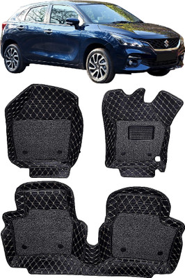 INSURE AUTOMOTIVE Leather 7D Mat For  Maruti Suzuki Baleno(Black)