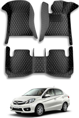 MATIES Leatherite 7D Mat For  Honda Amaze(Black)