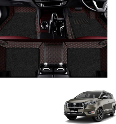 Autoclow Leatherite 7D Mat For  Toyota Innova Crysta(Red, Black)